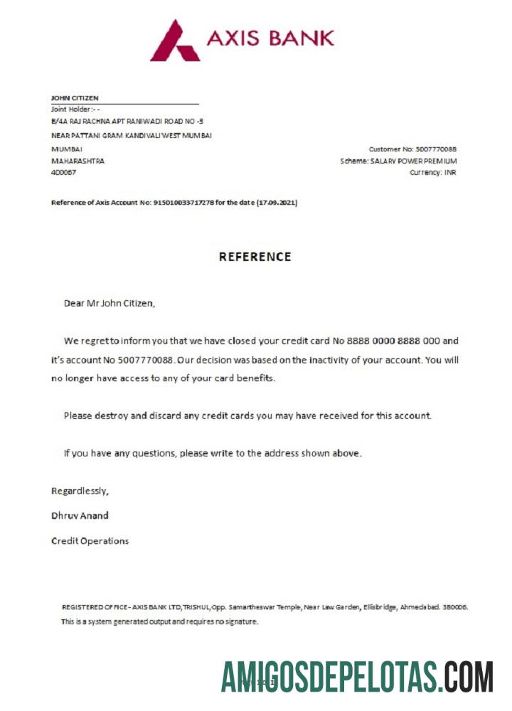 Referência de fechamento do eixo da Índia exemplo real